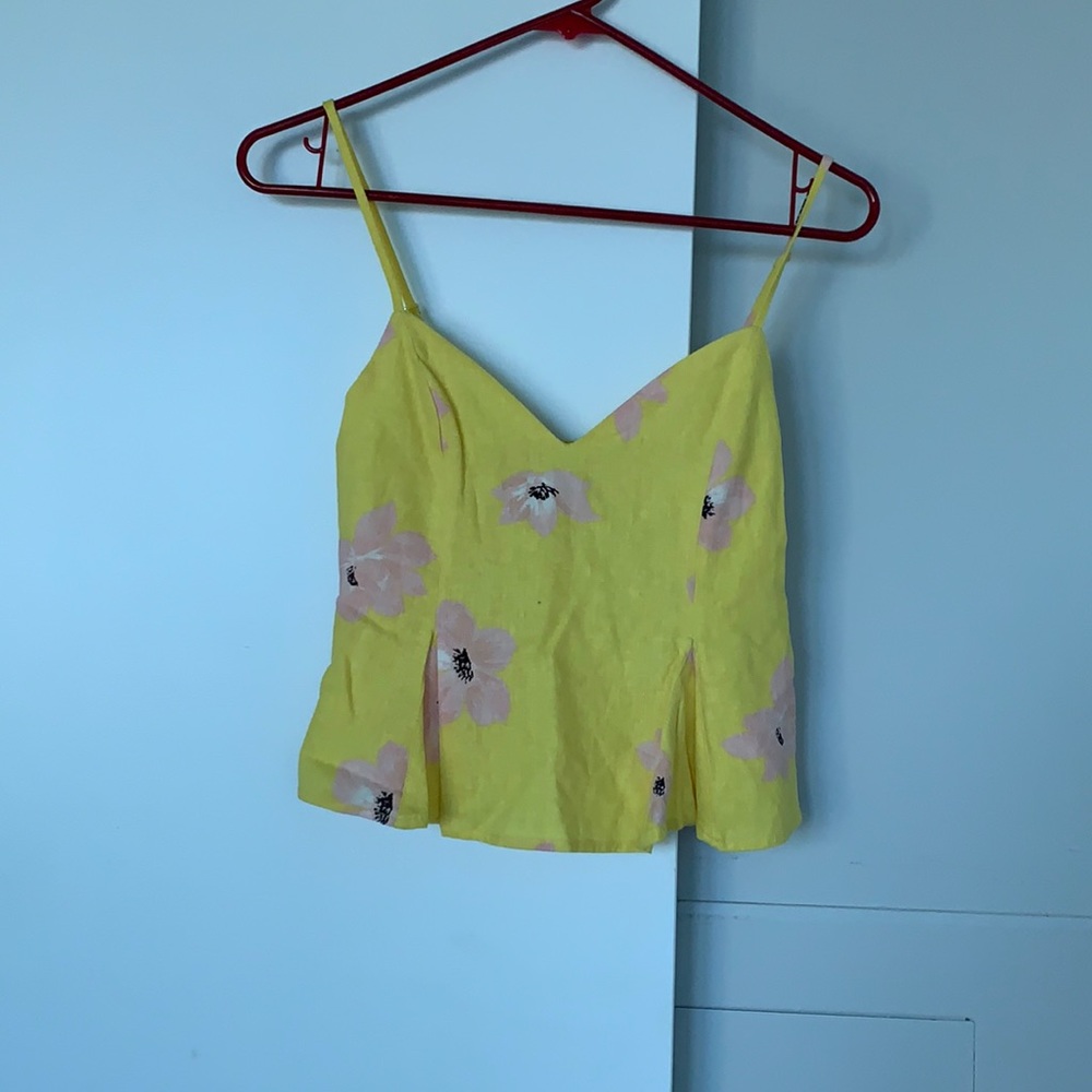 Yellow Zara Flower Top